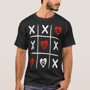 Camiseta Juego Xo del Día de San Valentín Corazón Lindo Par