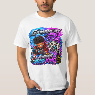 Camiseta Juego XR Anime Jefe Rey Chibi Jugador Gráfico T-