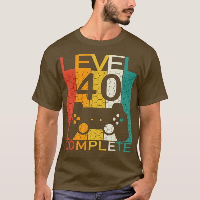 Camiseta Juegos de 40 años LVL 40 Complete 98 Nivel 40 (Anverso)