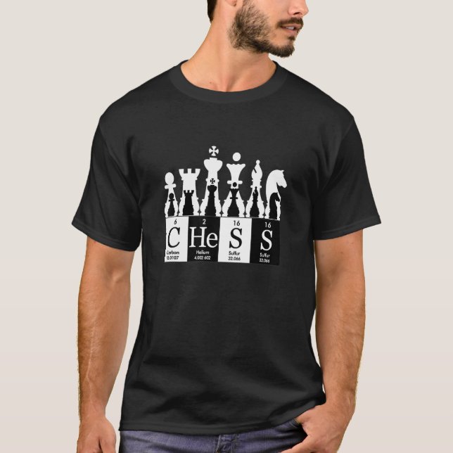 Camiseta Juegos de Ajedrez Elementos Periódicos De Tabla Lo (Anverso)