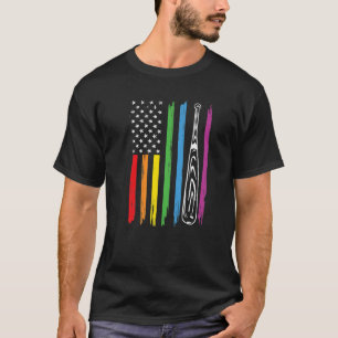 Camiseta Juegos de béisbol bandera americana LGBT lesbianas