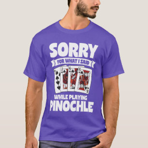 Camiseta Juegos de Cartas de Baraja de Pinochle retro retro