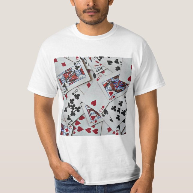 Camiseta Juegos de cartas de póquer Reina Rey (Anverso)