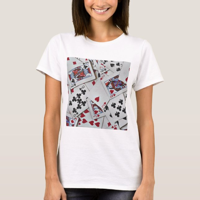Camiseta Juegos de cartas de póquer Reina Rey (Anverso)
