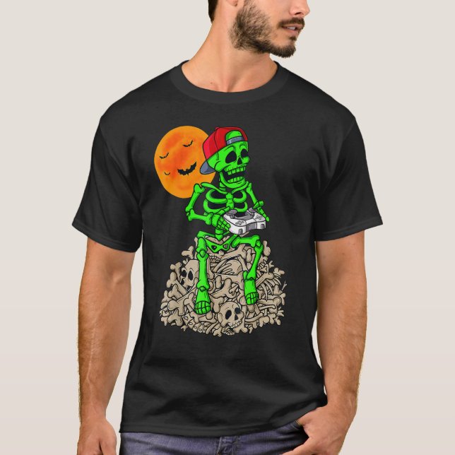 Camiseta Juegos De Esqueleto En La Bomba De Calavera De Gam (Anverso)