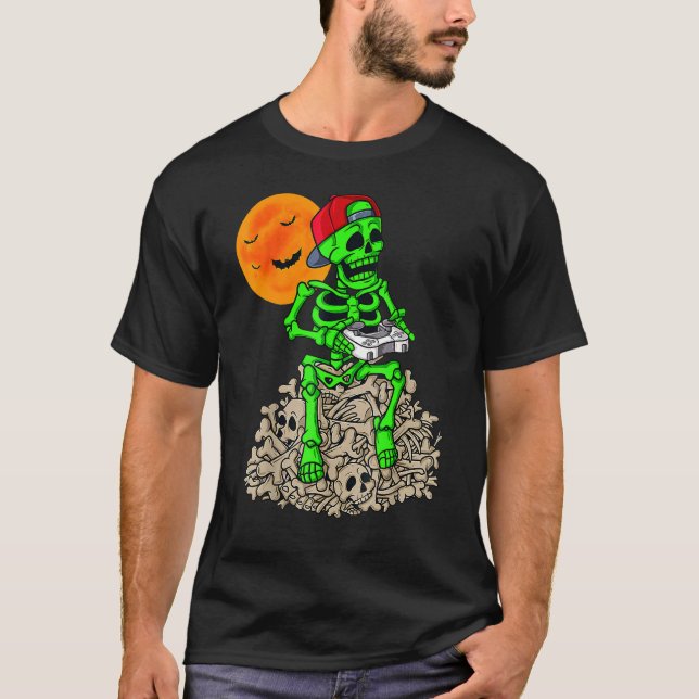 Camiseta Juegos De Esqueleto En La Bomba De Calavera De Gam (Anverso)
