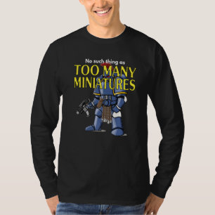 Camiseta Juegos de guerra de rol Demasiadas miniaturas Juga