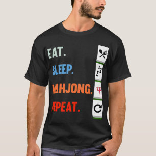 Camiseta Juegos de Jugador de Juego de Sueño Humano Mahjong
