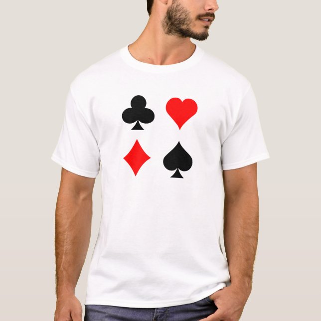 Camiseta Juegos de la tarjeta de la veintiuna/del póker: (Anverso)