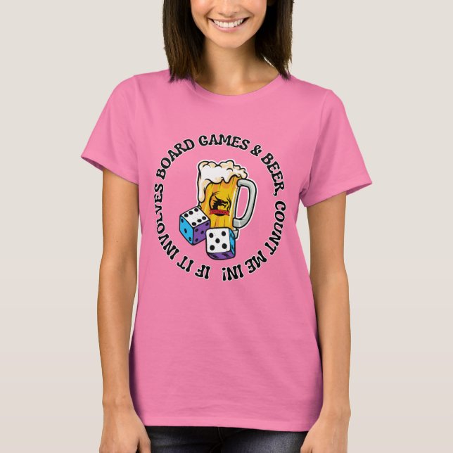 Camiseta Juegos de mesa y cerveza (Anverso)