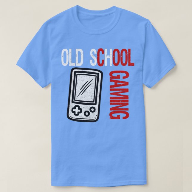 Camiseta Juegos de Oldschool nerd gamer consolas videojuego (Diseño del anverso)