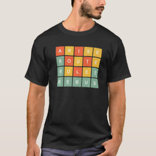 Camiseta Juegos de Palabras Retro Naranja Azul Amarillo Cua