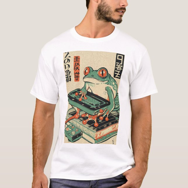 Camiseta Juegos De Pc De Rana, Arte De Rana Ukiyo-e, Rana (Anverso)