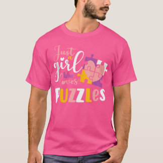 Camiseta Juegos de rompecabezas amante  Solo una chica que 