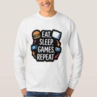 Camiseta Juegos de sleep token, comer, dormir, juegos, repe