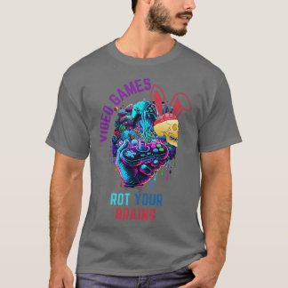 CAMISETA JUEGOS DE VIDEO ARROJAN SUS CEREBROS 38