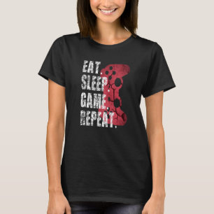 Camiseta Juegos de video de gamer Eat Sleep Game Niños Adol