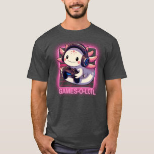 Camiseta Juegos de video Gamesalotl Cute Kawaii Axolotl Gam