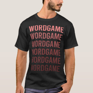 Camiseta Juegos de Word de texto rojo