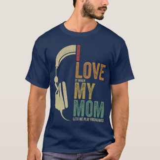 Camiseta Juegos Me encanta mi mamá Videojuegos Chico Chica