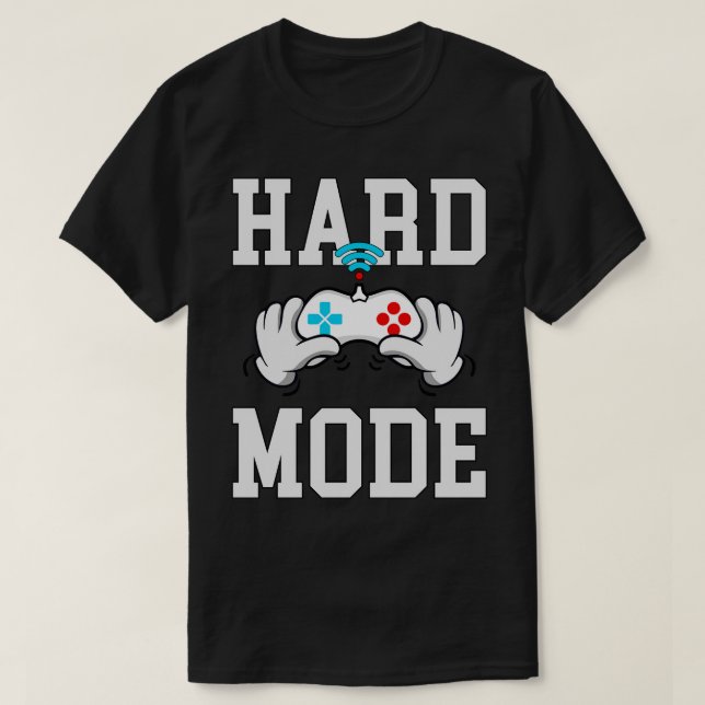 CAMISETA JUEGOS MERCH HARD MODE EDITION (Diseño del anverso)