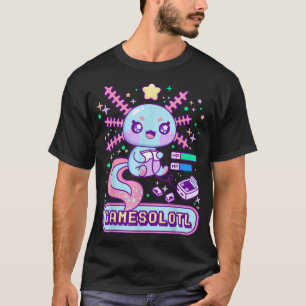 Camiseta Juegosolotl Jugador Aolotl Kawaii Lindo Anime Past