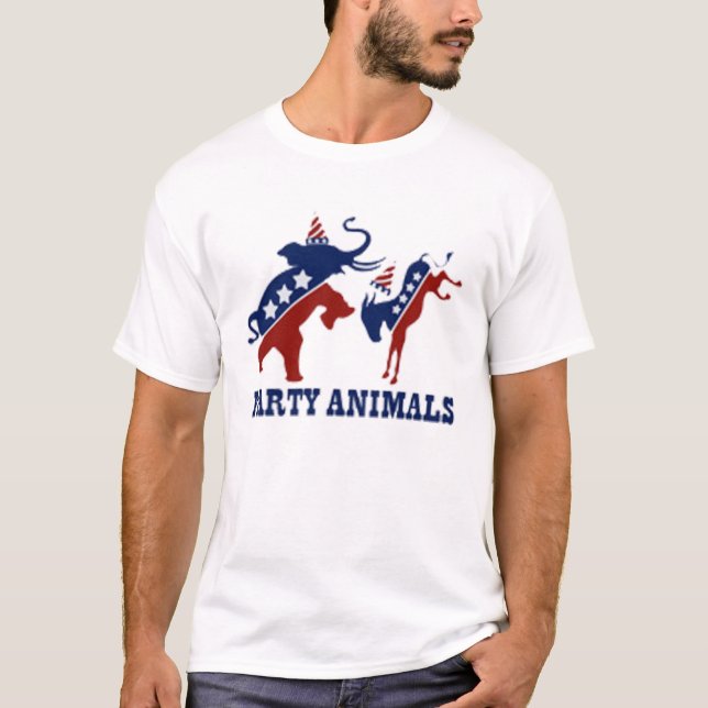 Camiseta Juerguistas Demócratas y republicanos (Anverso)