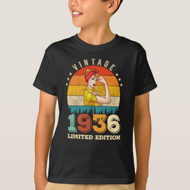 Camiseta Jueves 1936 Vintage 89th Birthday Women (Anverso)