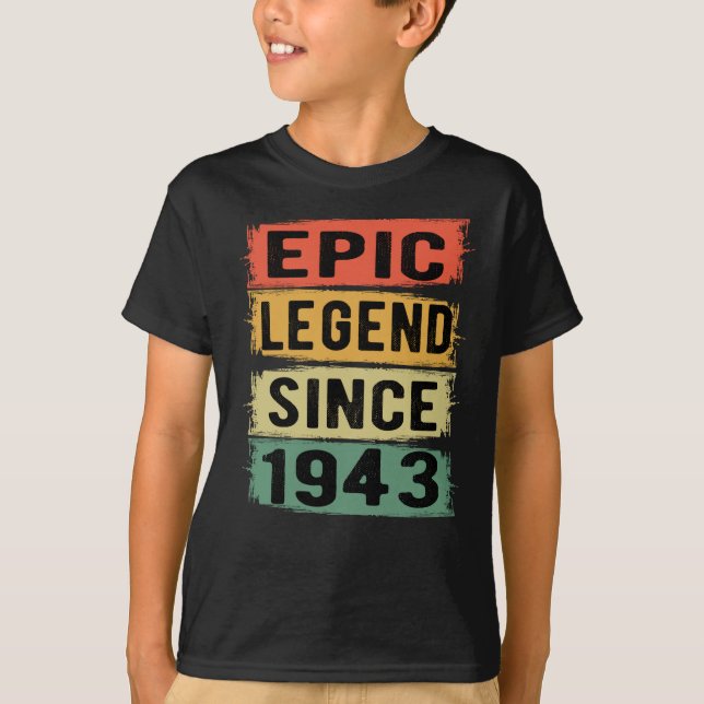 Camiseta Jueves 1943 Leyenda épica 82 cumpleaños (Anverso)