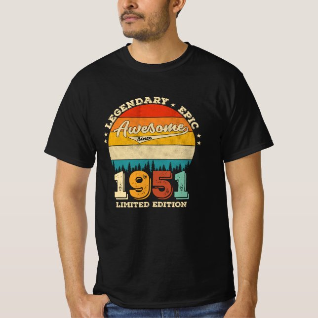 Camiseta Jueves 1951, día 74, maravilloso regalo de cumplea (Anverso)