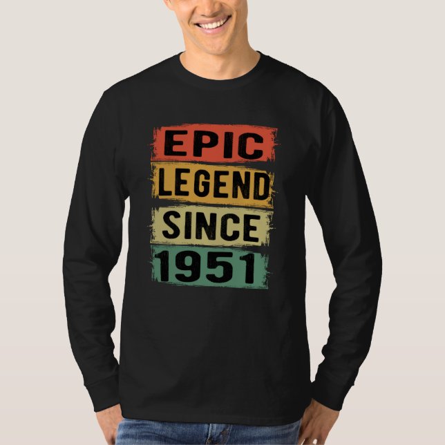 Camiseta Jueves 1951 Leyenda épica 74 cumpleaños (Anverso)