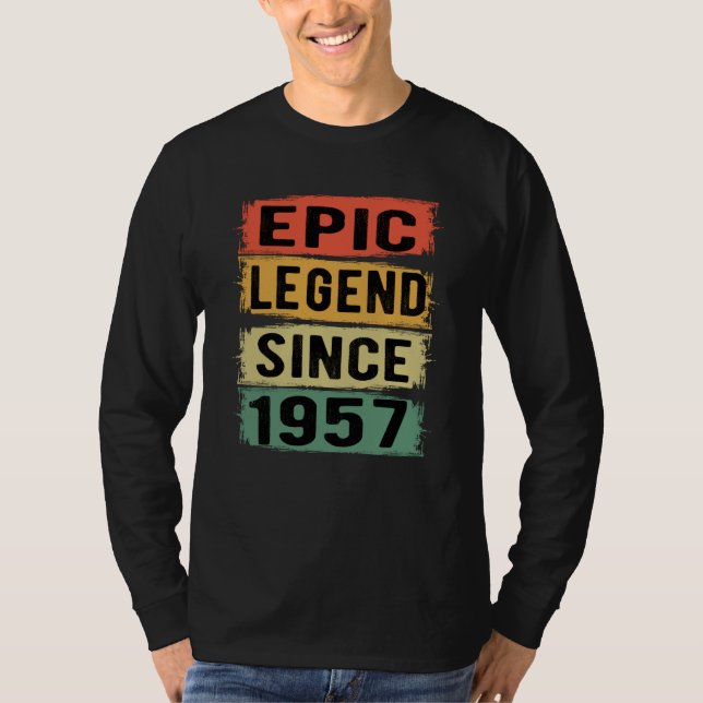 Camiseta Jueves 1957 Leyenda épica 68º cumpleaños (Anverso)