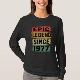Camiseta Jueves 1977 Leyenda épica 48º cumpleaños