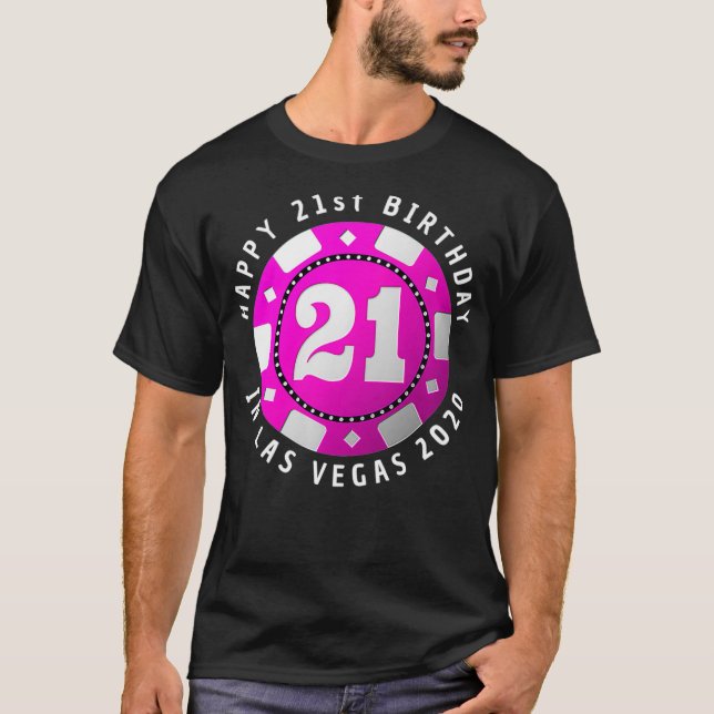Camiseta Jueves 21 en Las Vegas 2020 Poker Chip Premium (Anverso)
