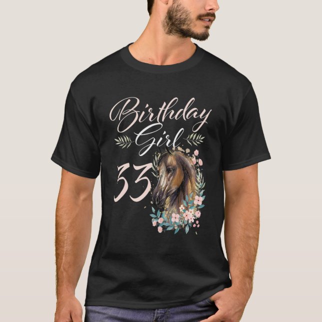 Camiseta Jueves 33.º cumpleaños Chica caballo 33 años (Anverso)