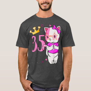 Camiseta Jueves 35 de cumpleaños lindo gato