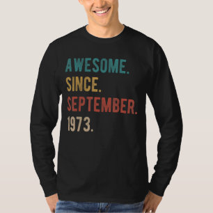 Camiseta Jueves 49 de cumpleaños asombroso desde septiembre