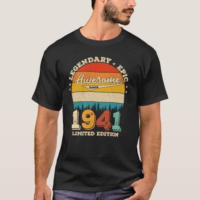 Camiseta Jueves de cumpleaños 1941, 84 años, increíble rega (Anverso)