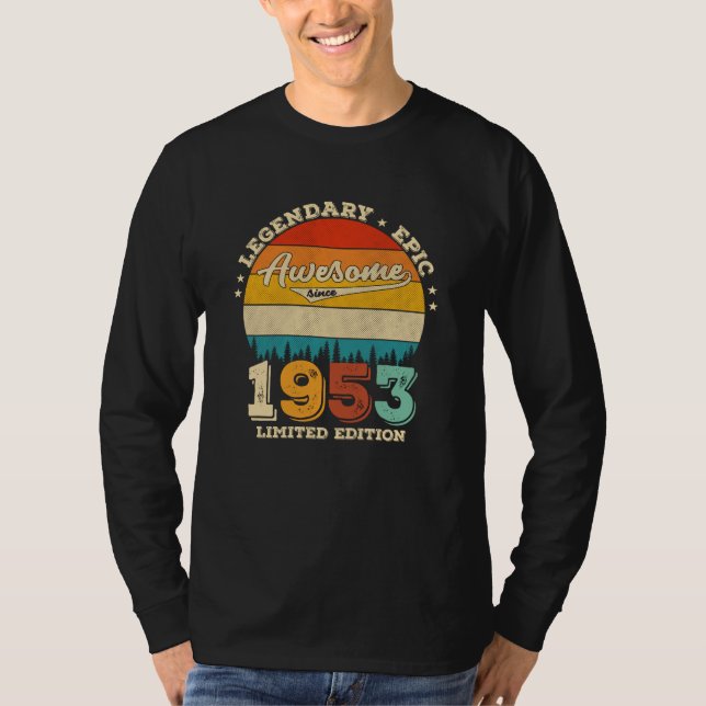 Camiseta Jueves de cumpleaños 1953, 72 años, impresionante  (Anverso)