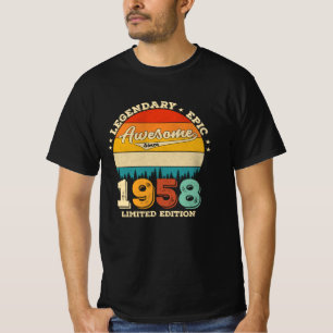 Camiseta Jueves de cumpleaños 1958, 67 años, increíble rega
