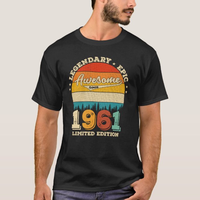Camiseta Jueves de cumpleaños 1961, 64 años, maravilloso re (Anverso)