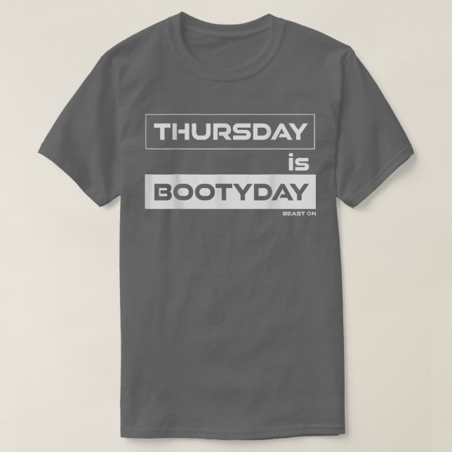 Camiseta Jueves es Bootyday Butt jueves Motivación de gimna (Diseño del anverso)