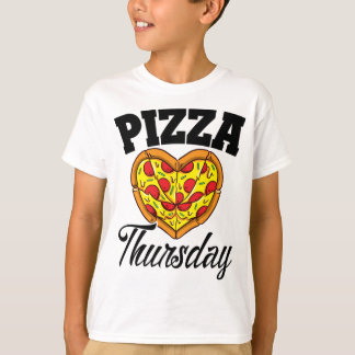Camiseta Jueves Pizza Noche Funny Pizza Lover comida rápida
