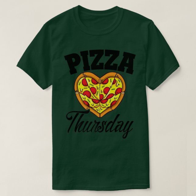 Camiseta Jueves Pizza Noche Funny Pizza Lover comida rápida (Diseño del anverso)