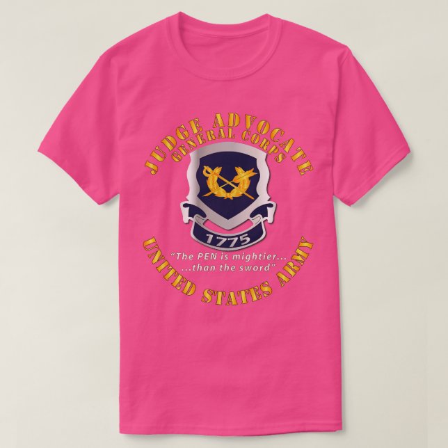 Camiseta Juez Abogado General Corps Escudo Pen es más leve (Diseño del anverso)