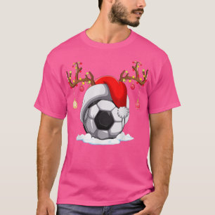 Camiseta Juez de fútbol amante del reno Santa Hat Soccer