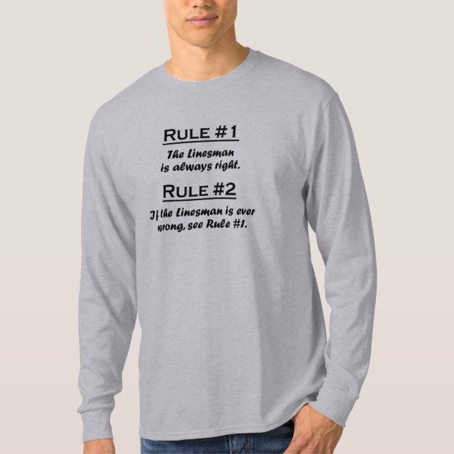 Camiseta Juez de línea de la regla (Anverso)