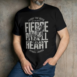 Camiseta Juez El Hecho No La Raza Fierce Pitbull Corazón
