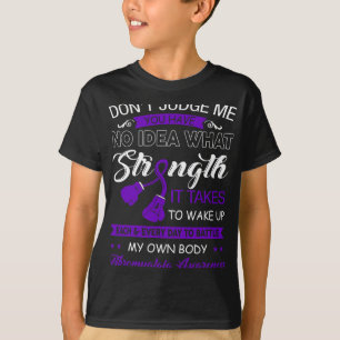 Camiseta Juez No - Cinta Púrpura Fibromialgia Conciencia