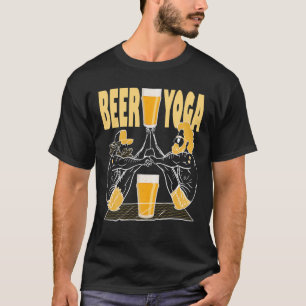 Camiseta JUGA DE BEER, Budistas De Yoga Mat En Yoga Ejercic